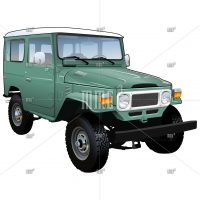 A classic JDM offroad 4x4 vehicle with hardtop from the 1980s for restoration project.